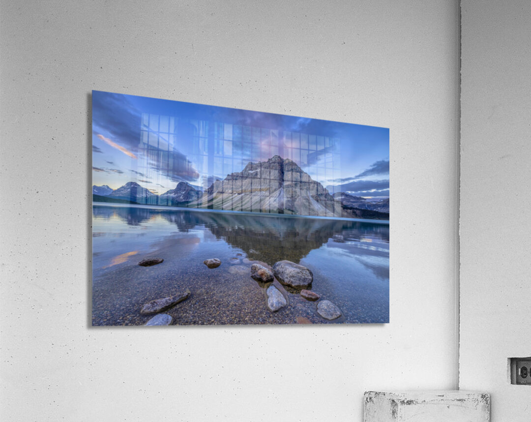 Cotton Candy Clouds at Bow Lake Acrylic Print