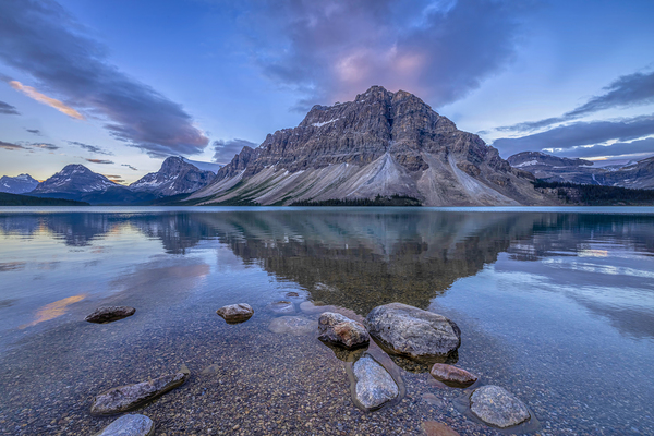 Cotton Candy Clouds at Bow Lake Print
