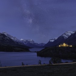 Starry Night at Waterton Lakes
