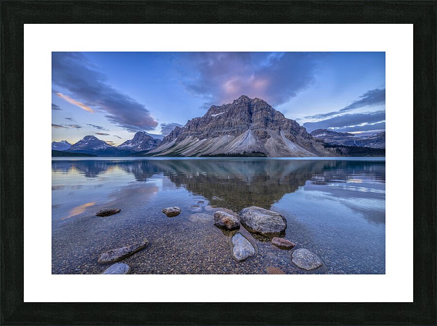 Cotton Candy Clouds at Bow Lake Picture Frame print