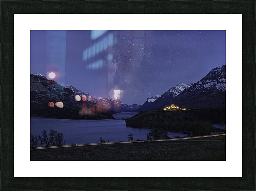 Starry Night at Waterton Lakes Picture Frame print