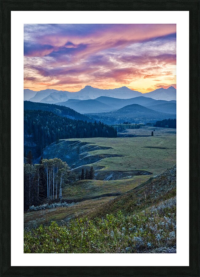 Smoky Sunset Picture Frame print