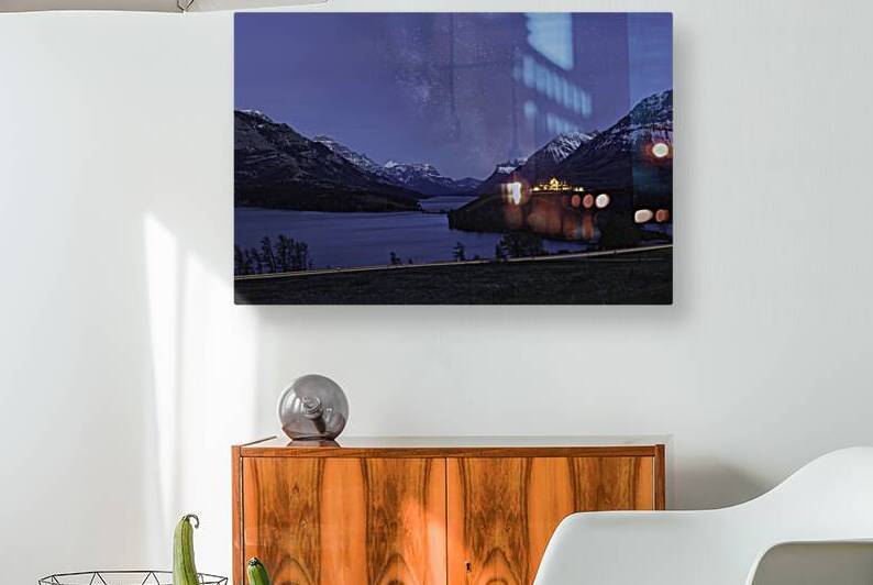 Starry Night at Waterton Lakes by Andrea Belcher